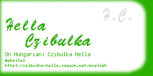 hella czibulka business card
